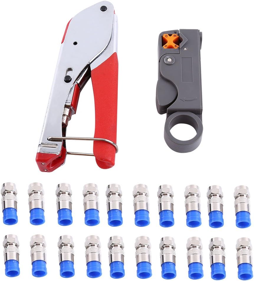 F-Stecker Crimpwerkzeug-Set Koaxialkabel