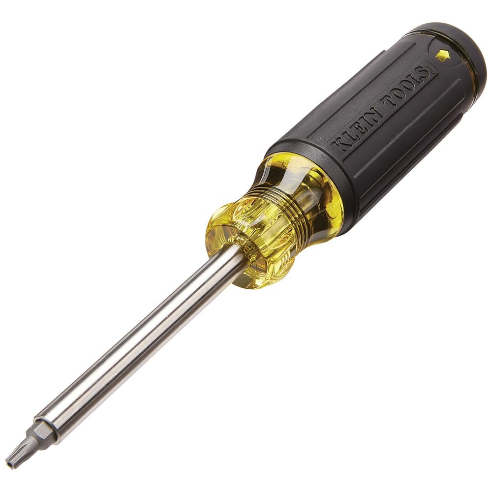 Klein Tools 32307 Multi-Bit-Schraubendreher, manipulationssicher, 27-in-1-Werkzeug mit Torx, Sechskant, Drehmoment und Schraubenschlüssel-Bits mit Steckschlüssel 6,35 mm (1/4 Zoll)