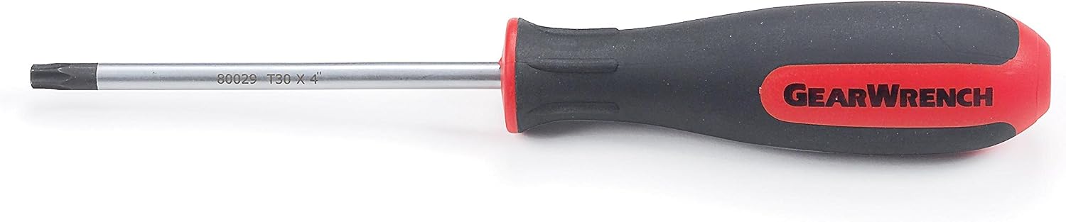 GearWrench 80028d T27 x 10,2 cm Torx Dual Material Schraubendreher, Schwarz