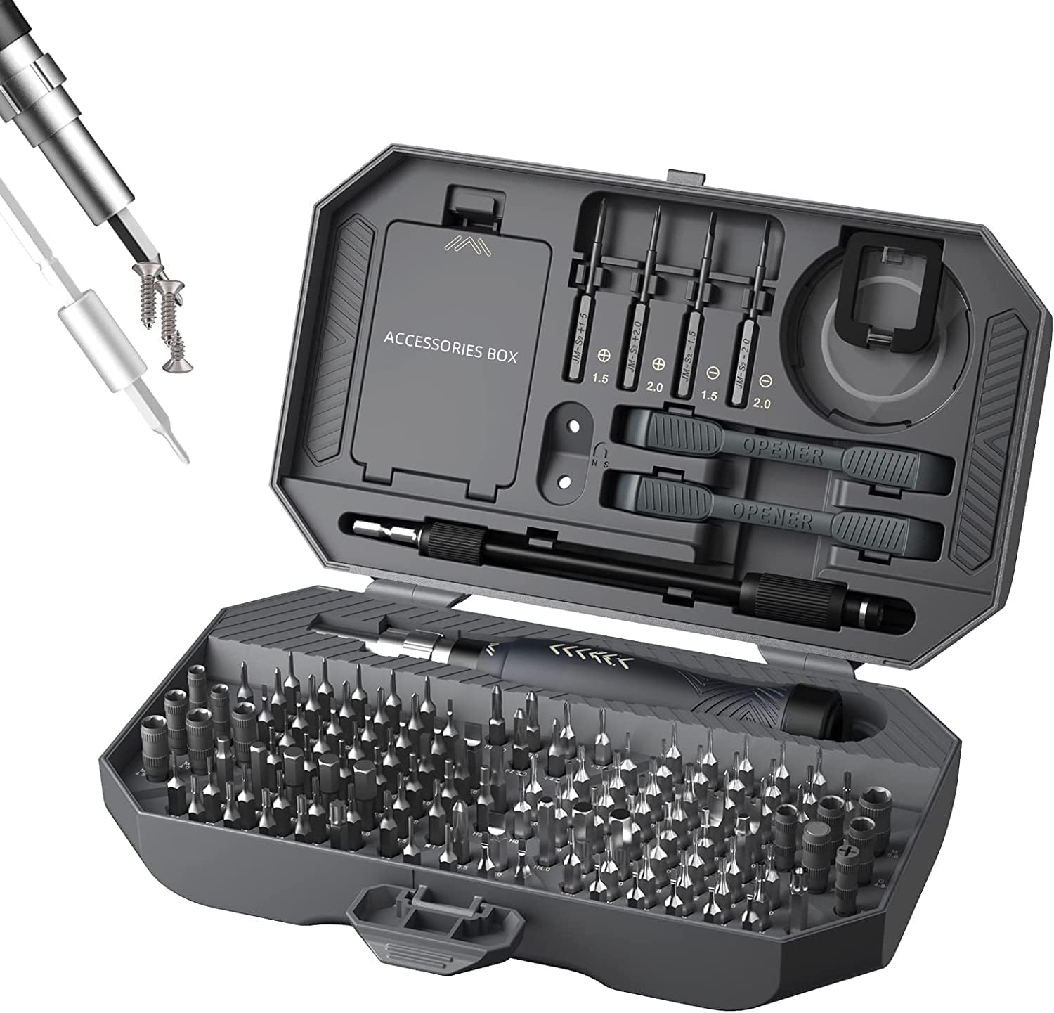 Feinmechaniker Schraubendreher Set, JAKEMY 164 in 1 Reparatur Feinmechaniker Werkzeug Set, Schraubenzieher Magnetisch T5 T6 Torx für Telefon/Brille/Laptop/Uhr/Kamera/Spielzeug/RC Car/Konsole