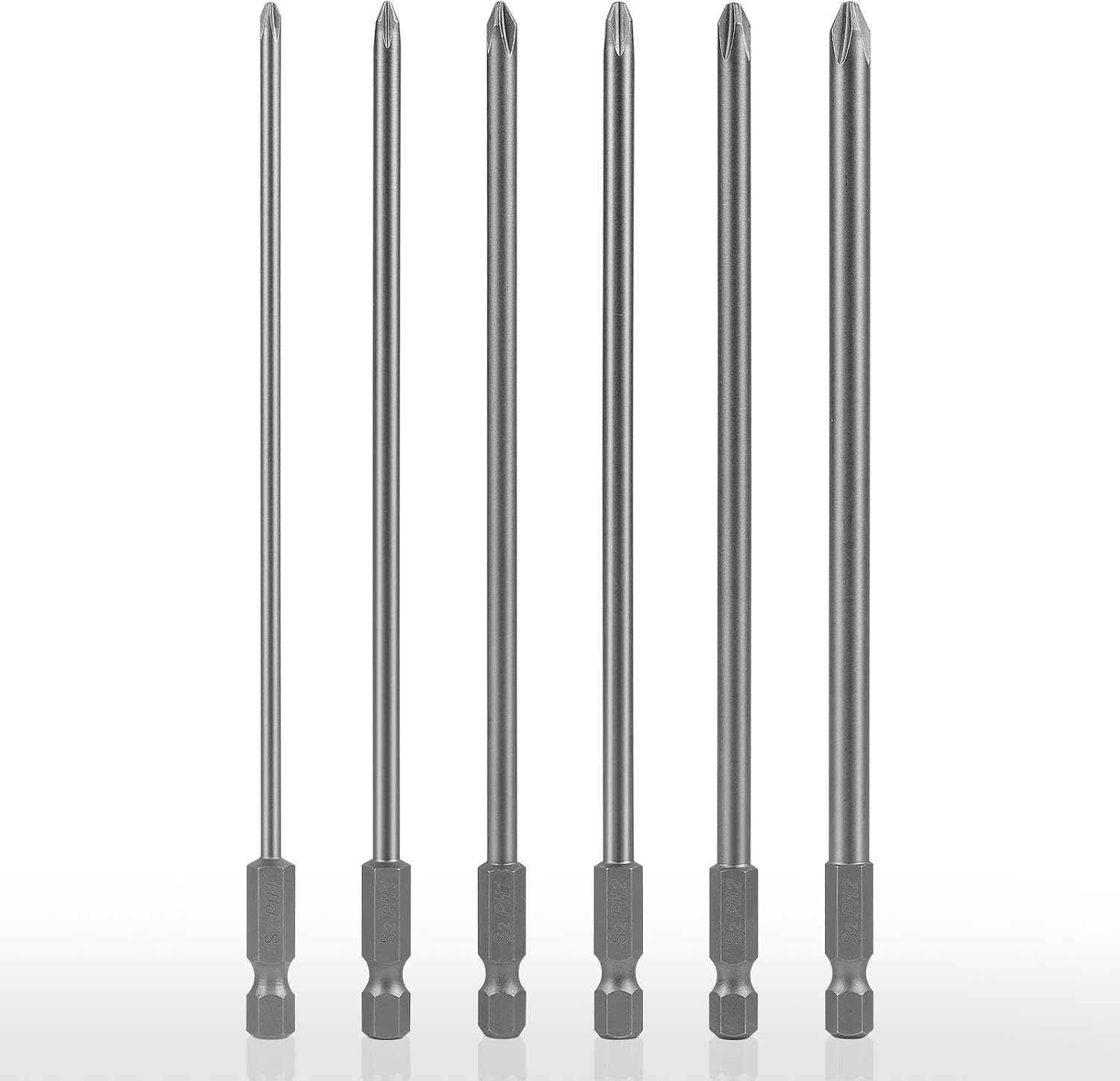 CPROSP 6pcs 150mm Magnetische Lange Sechskant Schaft Kreuzkopf Schraubendreher Bits Werkzeug