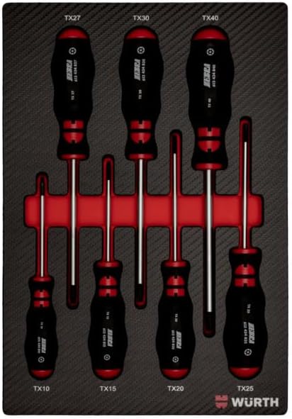 Würth Zebra System Schraubendreher Satz TX 7 Teile in Schaumeinlage 4.4.1 in Carbon Optik 0965905502