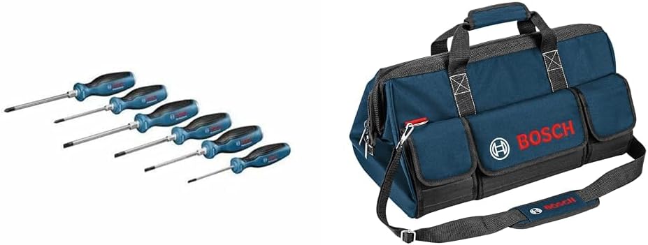 Bosch Professional Schraubendreher Set 6 tlg. + Handwerkzeugtasche Größe L
