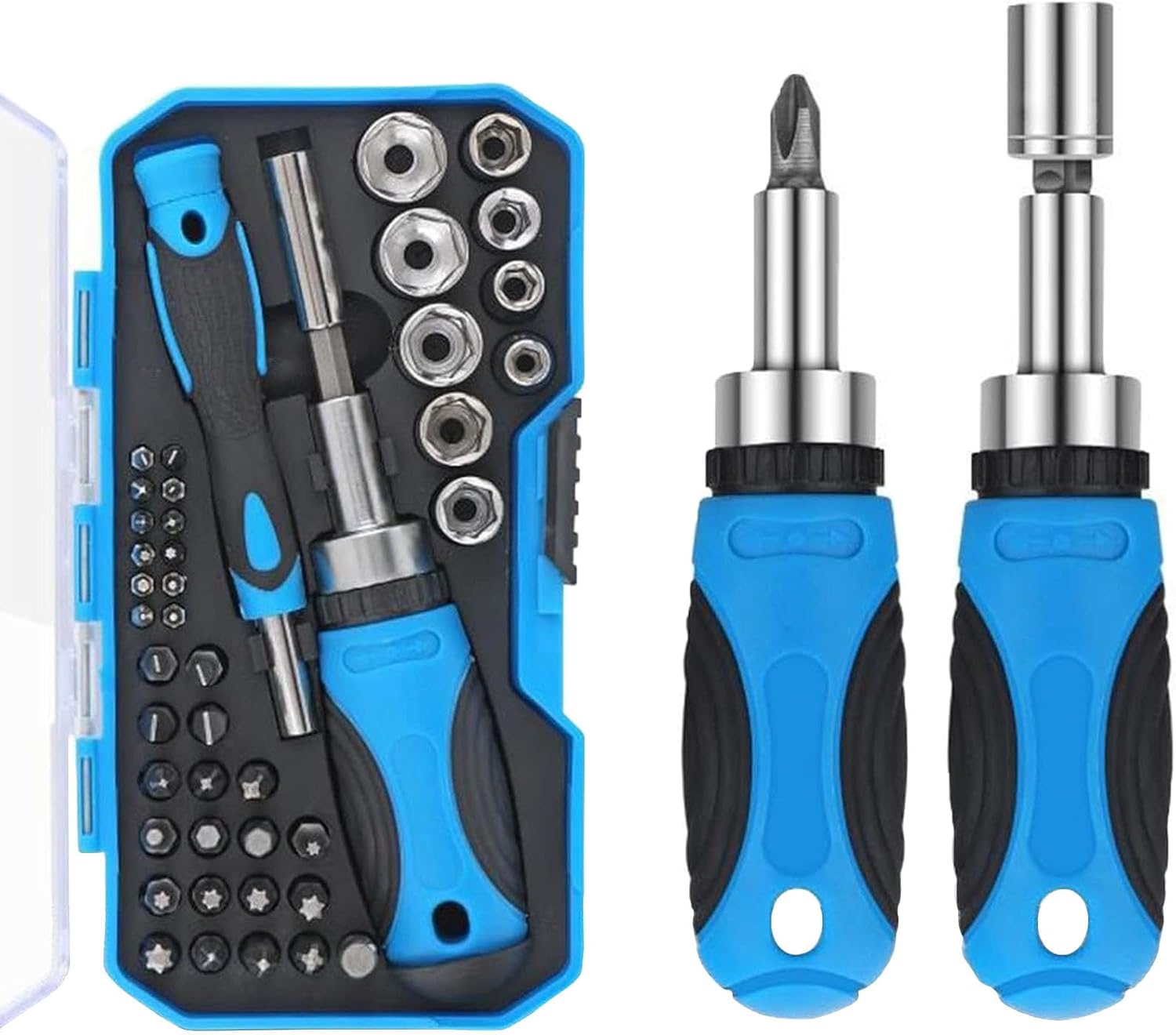 44-in-1 Magnetisches Schraubendreher-Set, Multi-Schraubendreher-Steckschlüssel-Bit-Set, Handwerkzeug mit Aufbewahrungskoffer