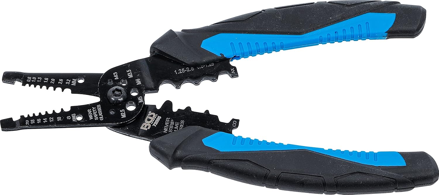 BGS 72095 | Kabel-Abisolier- und Crimpzange | 210 mm