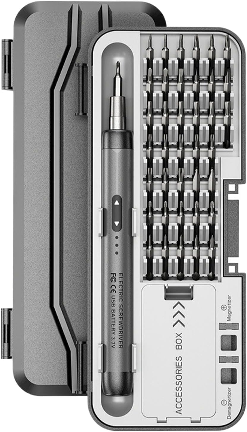 Kleiner Präzisionsschraubendreher, multifunktionaler tragbarer USB-Akku-wiederaufladbarer Schraubendreher, kompaktes Elektrowerkzeug für Projekte, Heimreparatur und enge Räume
