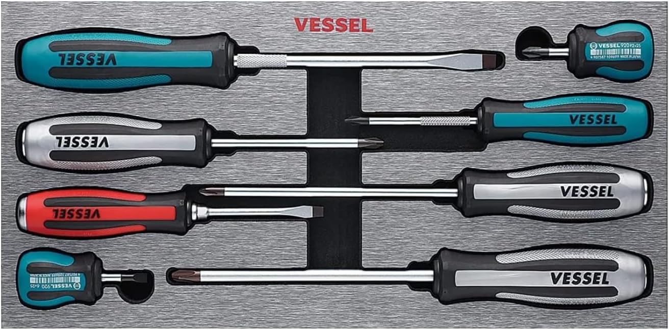 VESSEL Megadora Impacta Schraubendreher, 8-teiliges Set