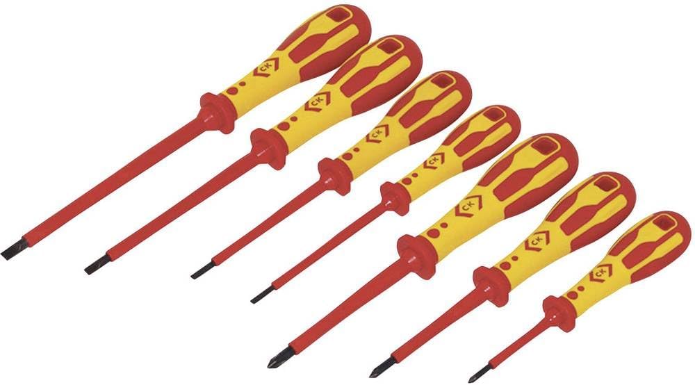 Dextro VDE Slim Elektro-Schraubendrehersatz Schlitz/PZ I 5-teilig I Phosphorisierend I Gute Sichtbarkeit I Präzisionsgefertigt I Vielseitig Einsetzbar I VDE-geprüft I Hoher Arbeitskomfort 1