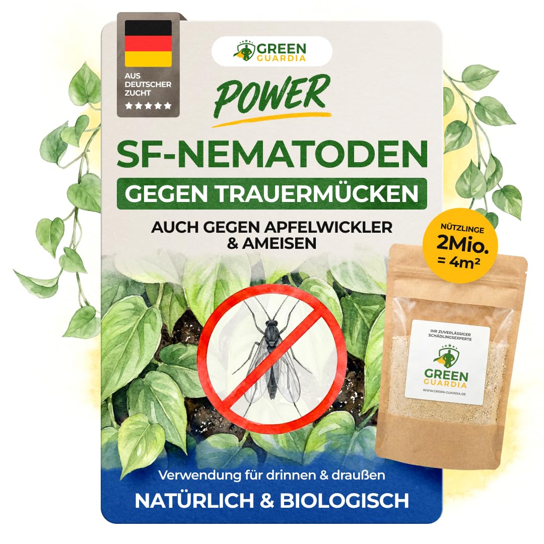 GREEN GUARDIA SF-Nematoden gegen Trauermücken – 2 Mio. (20 Pflanzen/4m²)