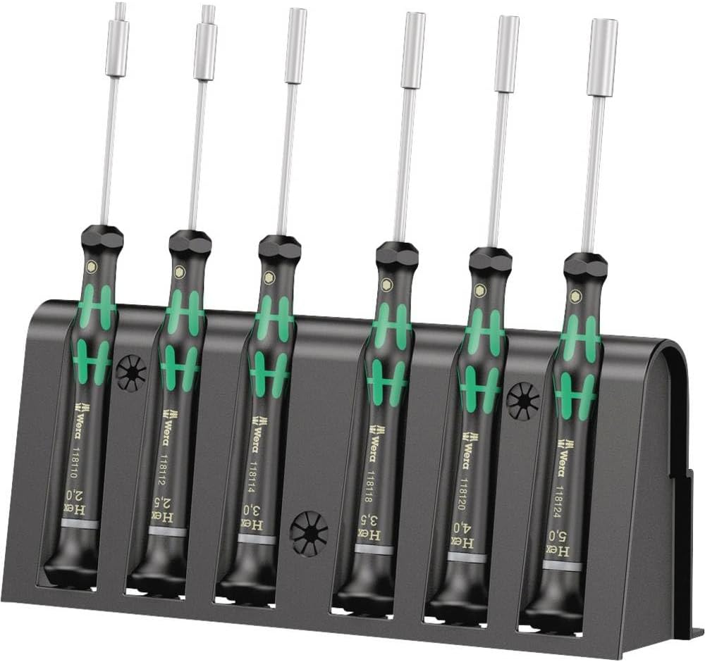 Wera Elektroniker-Schraubendrehersatz 2069/6 + Rack, 6-teilig, 05118158001