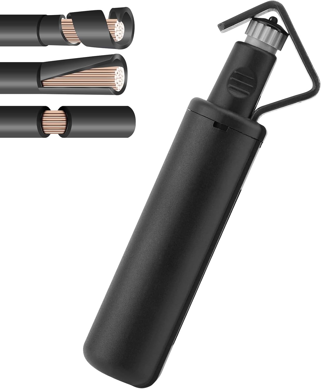 Kabelabisolierwerkzeug mit 3 Schneidmodi, verstellbarer Kabelklemme, langlebiger Werkzeugstahlklinge, kompakt und einfach zu bedienen, ideal für Kabel von 4,5-29 mm/0,17-1,14 Zoll