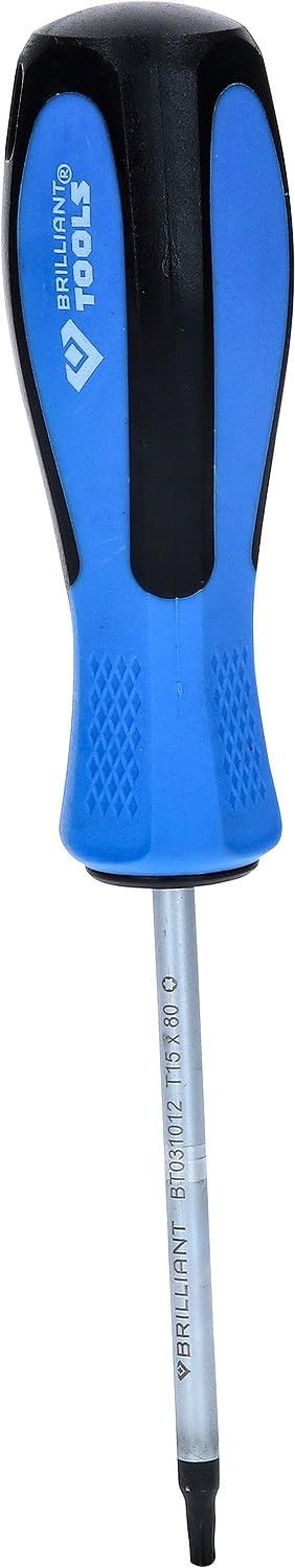 BRILLIANT TOOLS BT031012 Schraubendreher TORX, T15 80mm [Powered by KS TOOLS]