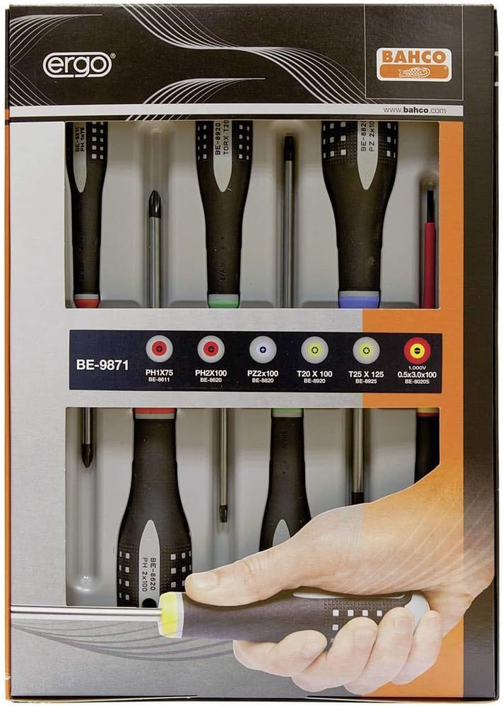 BAHCO ERGO™ Schraubendrehersatz Schlitz/Phillips/Pozidriv/TORX®