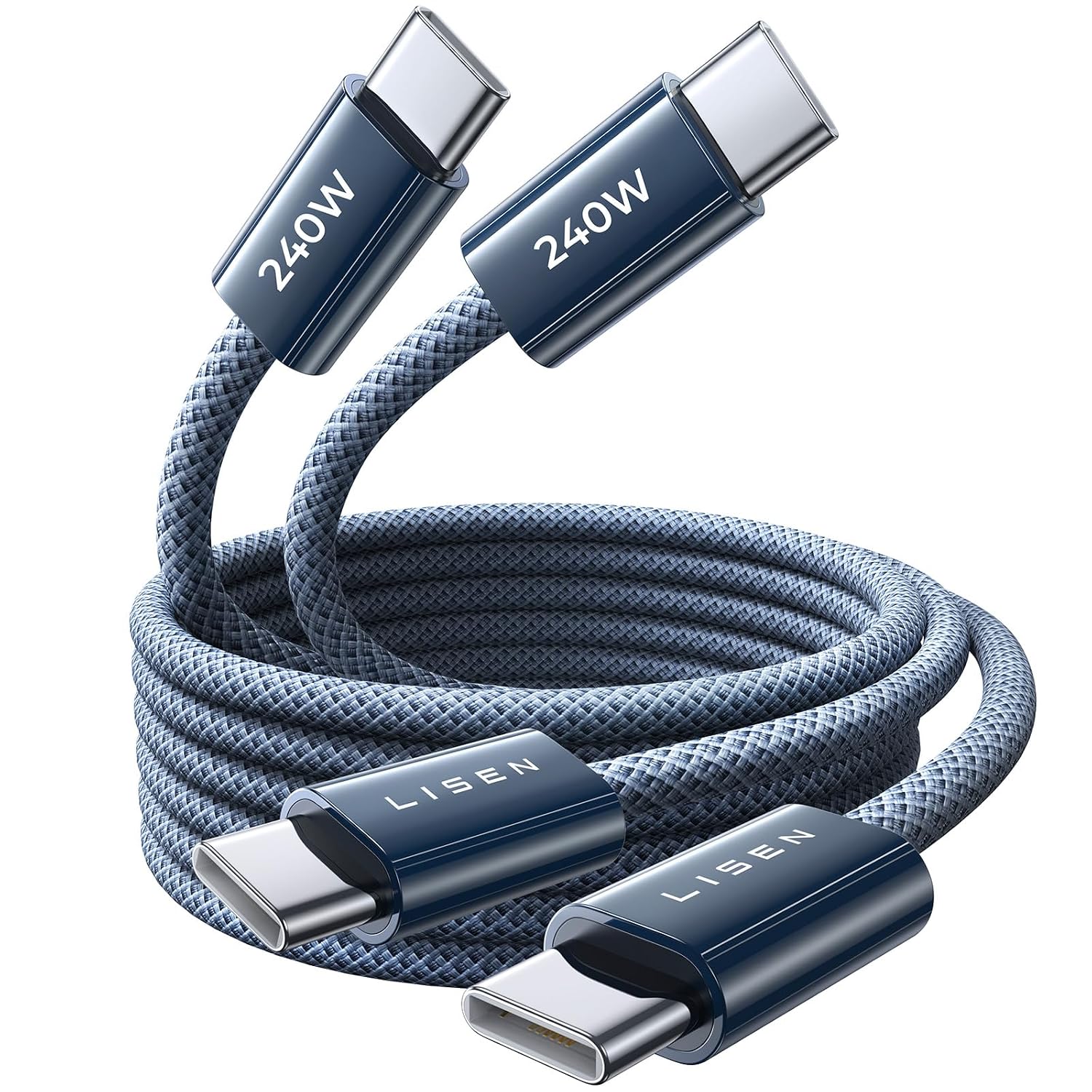 LISEN 240W USB C Kabel, PD 3.1 USB C Ladekabel, USB C auf USB C Kabel Set