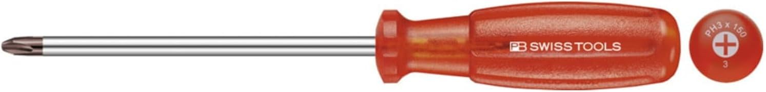 PB Swiss Tools Schraubendreher, für Phillips, mit "Multicraft"-Kraftheft, Kreuzschlitzgröße 1