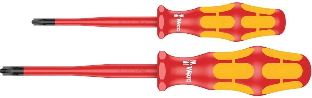 Wera 05006470001 165 iS PZ/S # 1 + 2, VDE-isolierter Schraubendrehersatz mit reduziertem Klingendurchmesser, PZ/S # 1 + 2