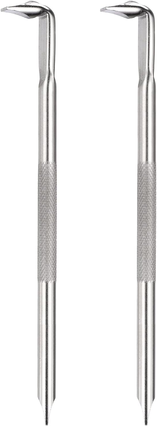 QUARKZMAN 2 Stück Abgewinkelter Schraubendreher SL6/SL6 Rechtwinklig 90 Grad Schraubendreher Doppelseitig L-Form 150 mm Länge Handwerkzeug Für Reparatur Silber