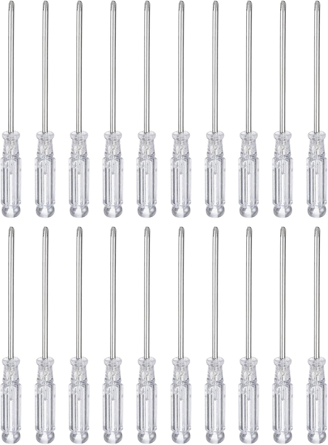 QUARKZMAN 20 Stück PH00 Mini Phillips Schraubendreher 65mm Länge Schraubenzieher Kohlenstoffstahl Mit 33mm Ergonomischem Griff Für DIY Reparaturen (Blau)