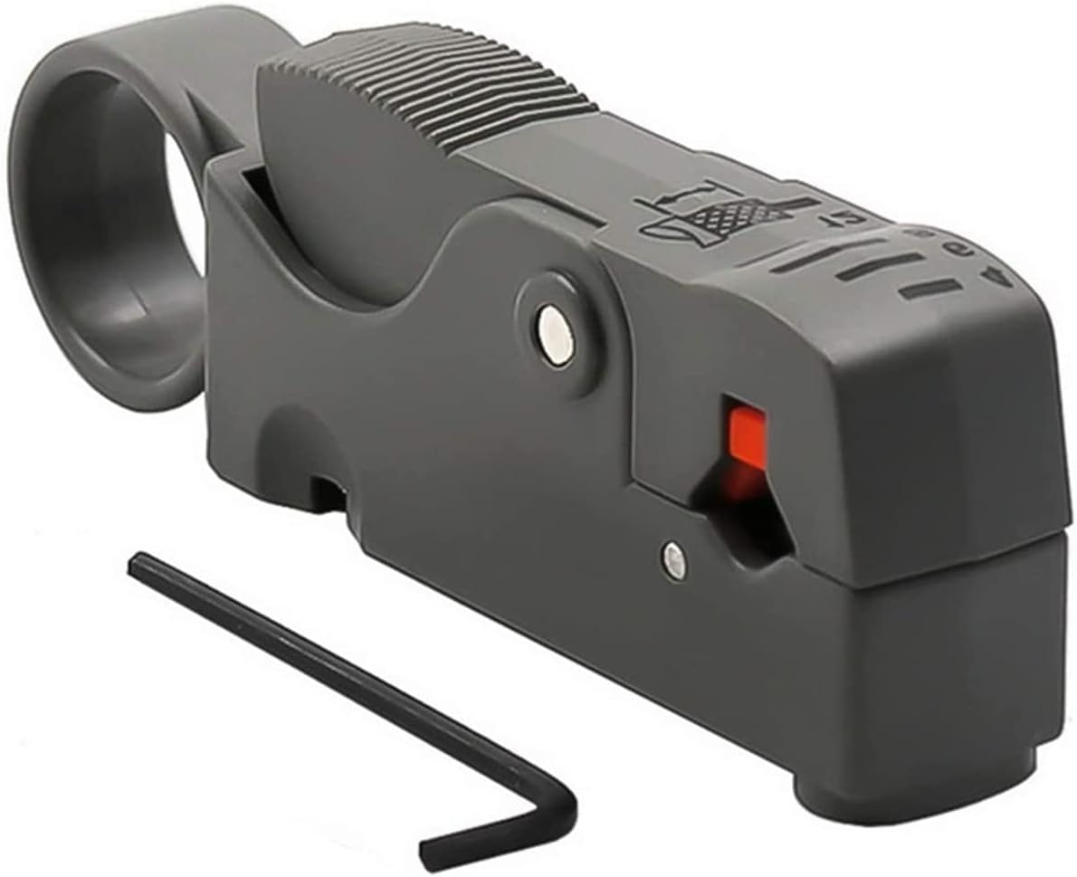 Greluma 1 Stück Rotary Koaxialkabel Abisolier-Werkzeug Koaxialkabel Abisolier-Werkzeug für RG6, RG59/62 und RG58