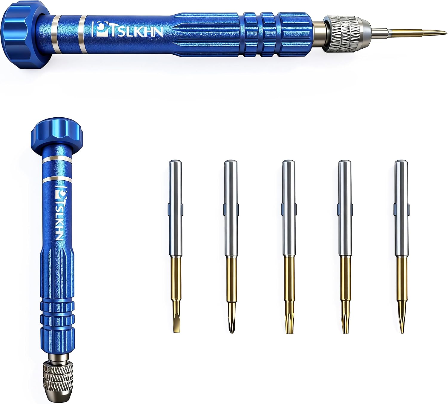 PTSLKHN 5-in-1 multifunktionaler kleiner Schraubendreher, S2-Stahl, magnetischer Schraubendreher-Set für Brillen, Sonnenbrillen, Elektronik, Handy, Schmuck und mehr