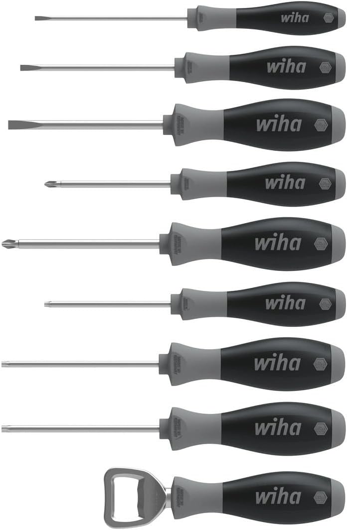 Wiha 85 Jahre Jubiläumsedition Schraubendreher Set 8,5-tlg limitiert (3xSchlitz, 2xPhillips, 3xTORX, 1xFlaschenöffner)