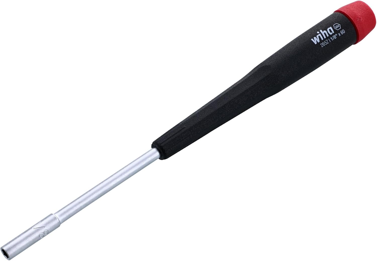 Wiha 96531 Mutter Treiber Zoll Schraubendreher mit Präzision Griff, 1/8 x 60 mm
