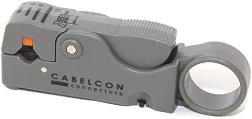 Cabelcon 98501010 Profi Abisolier-Werkzeug für Kabel RG 6, RG 58, RG 59, Dunkelgrau