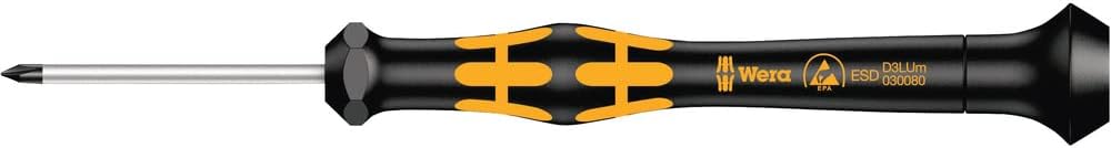 Wera 1572 ESD Kraftform Micro Schraubendreher für Microstix-Schrauben, 0 x 40 mm, Wera 05030083001