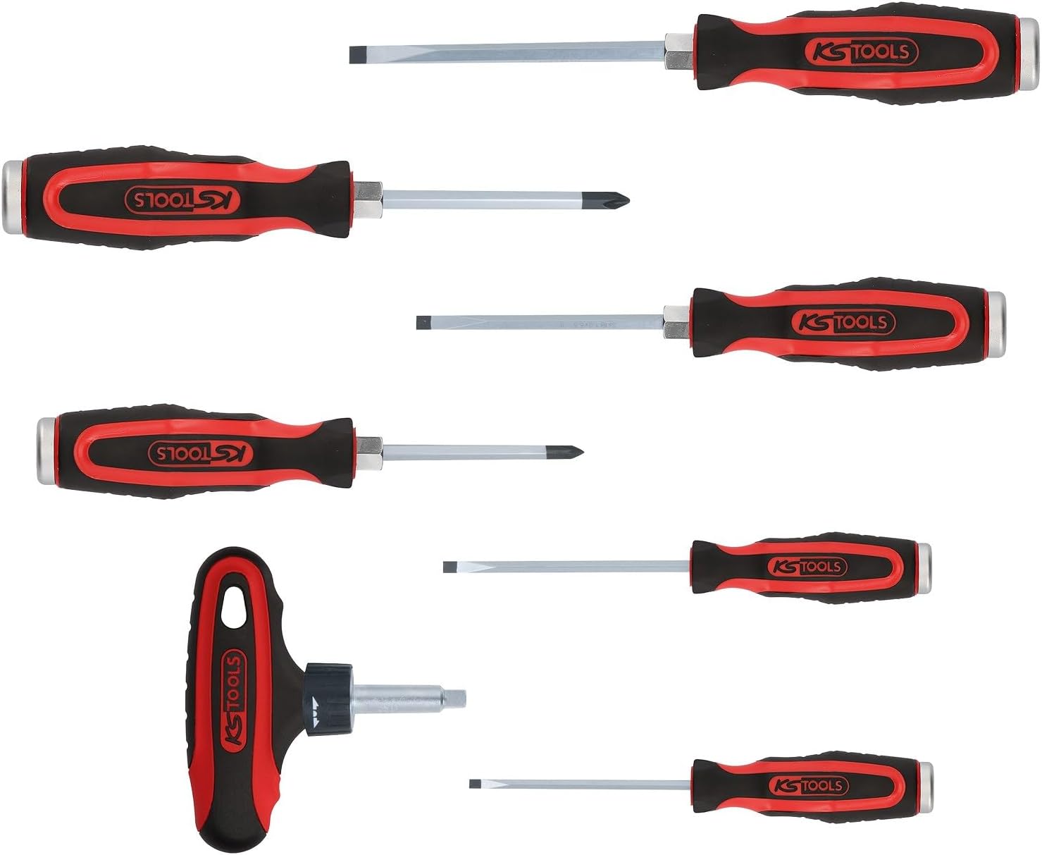 KS Tools 151.1100 ERGOTORQUEmax Schlagkappen-Schraubendreher-Satz, 7-tlg.