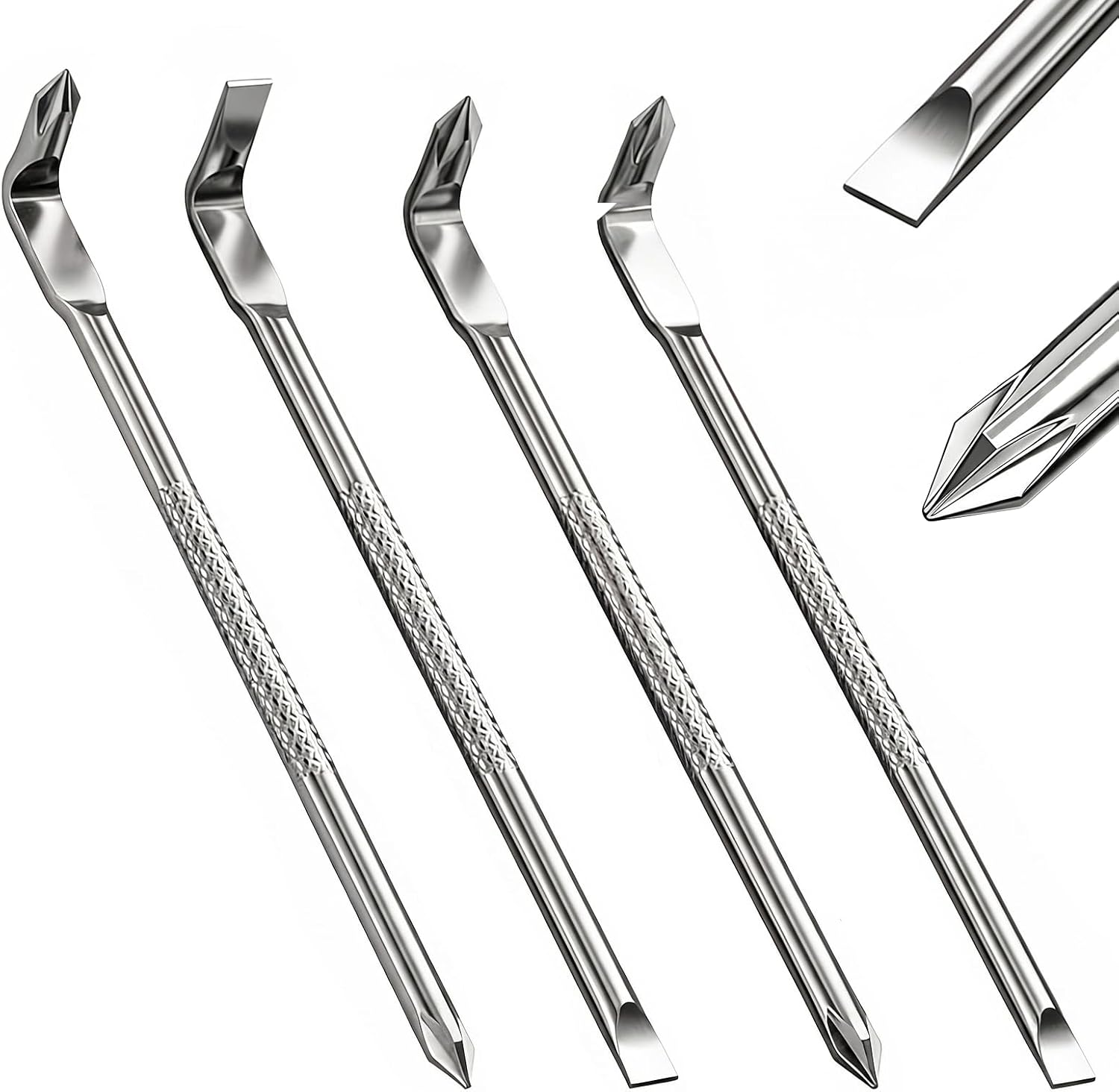 4 Stück 90° Winkelschrauber Set Magnetisch, Offset Schraubendreher