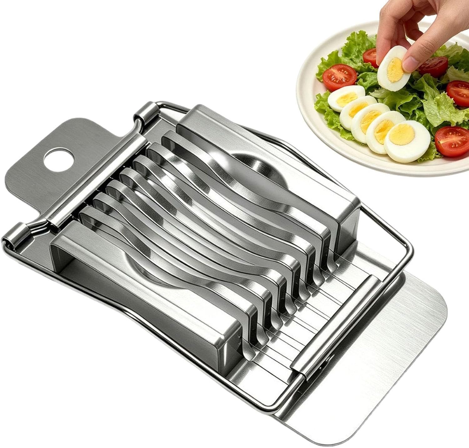 Erdbeer-Schneider Edelstahl Küchenschneider zum Meal Prep