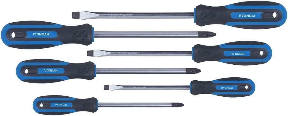Schraubendreherset 59407, Hyundai (6-teilig, Schraubendreher, Schraubenzieher, magnetisch, Chrom-Vanadium)
