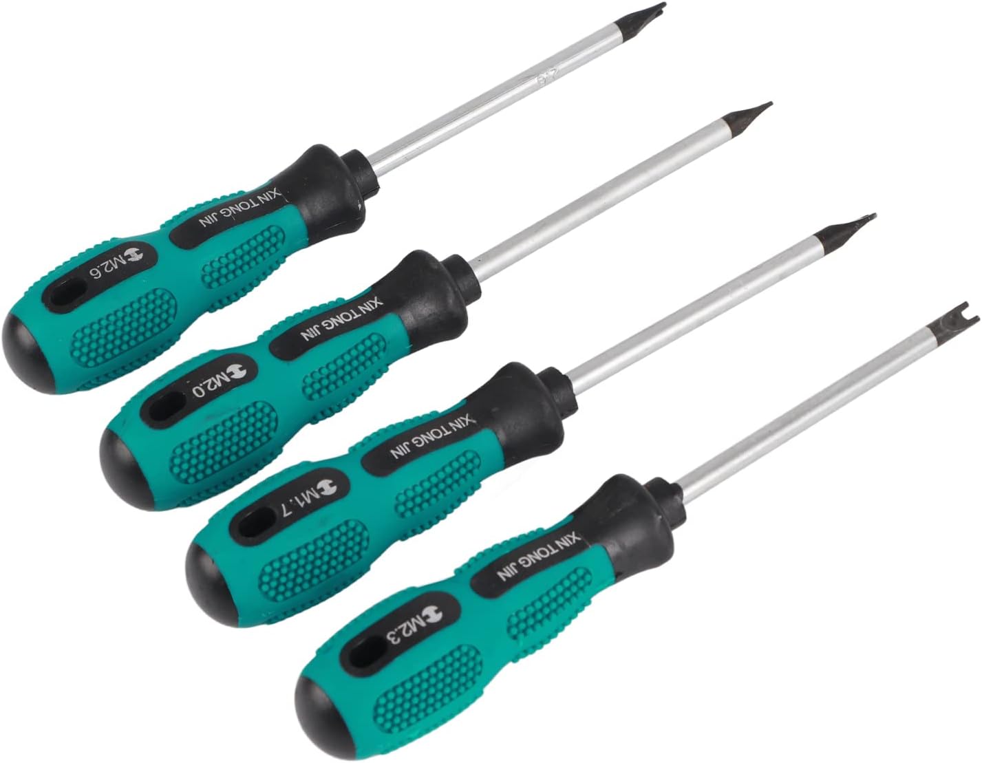 4Pcs U-Typ Schraubendreher, M1.7 / M2.0 / M2.3 / M2.6 Chrom-Vanadium-Stahl + PP U Gabel Typ Magnetschraubendreher CRV Multifunktionshandwerkzeug Schraubendreher Set für Haushaltsgeräte