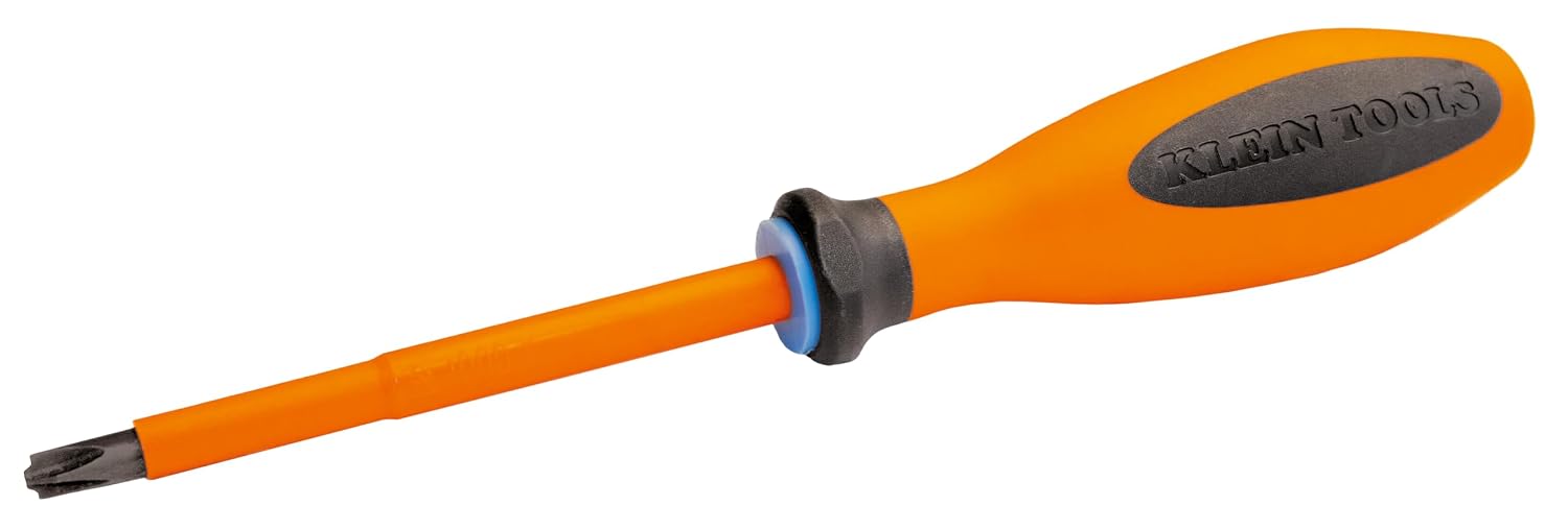 Klein Tools 732100EINS Isolierter Schraubendreher PH/SL 2 × 100 mm | Plus Minus Kombiklinge Kreuzschlitz Schlitz | Für Sicherungskasten & Elektroinstallation | 1000V VDE | Made in Germany