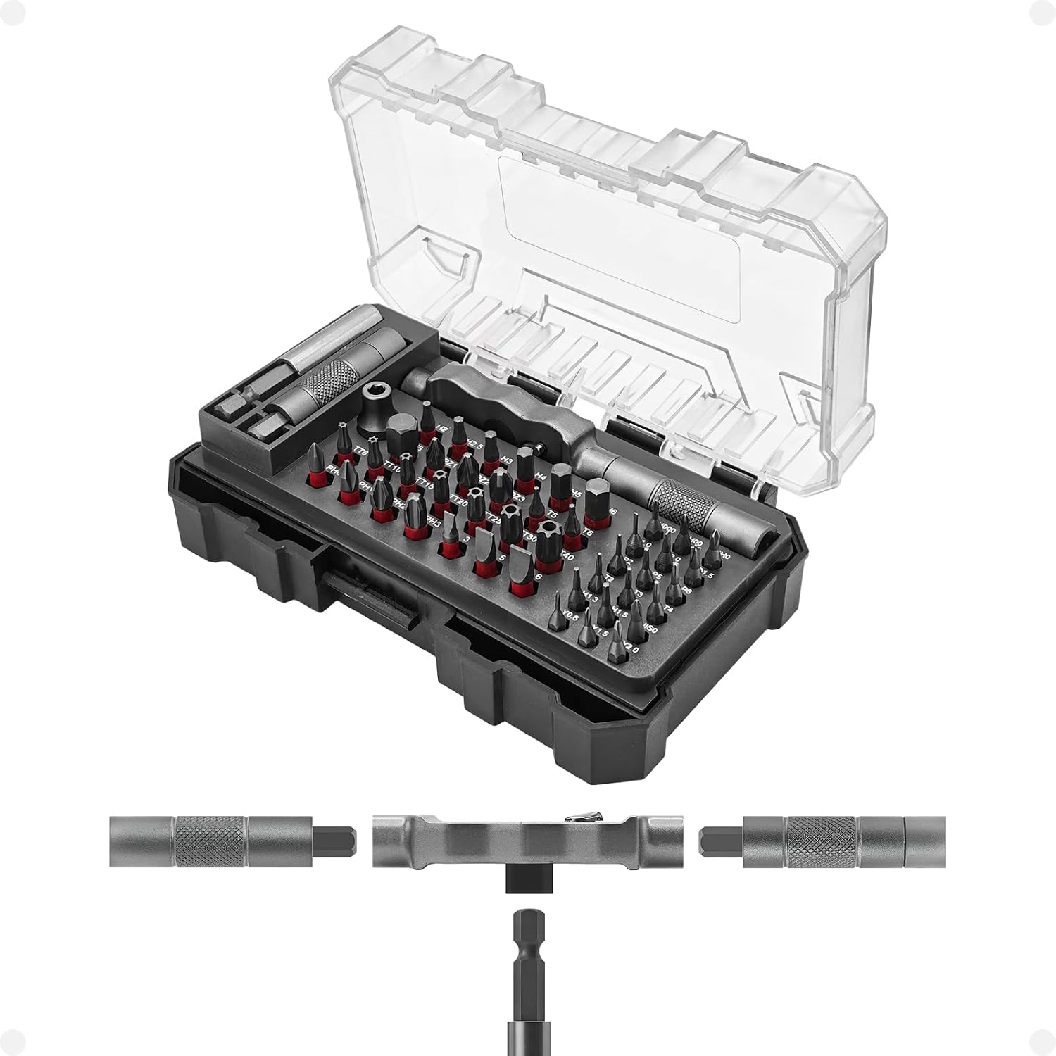 Steinwhale 6-in-1 Low Profile T Handle Ratchet & Precision Screwdriver Set