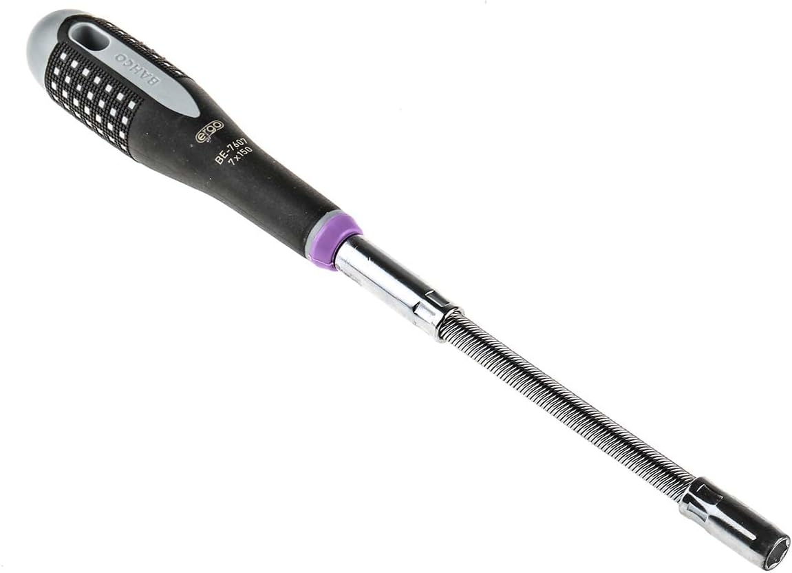 Bahco 7 mm Flexibel Sechskant Steckschlüssel-Schraubendreher, Länge 272 mm/Klinge 150 mm