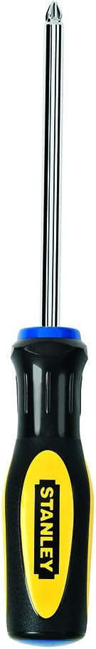 STANLEY 60-002 Spitzen-Schraubendreher, vernickelter Schaft, Multi-Griff, 1 Stück
