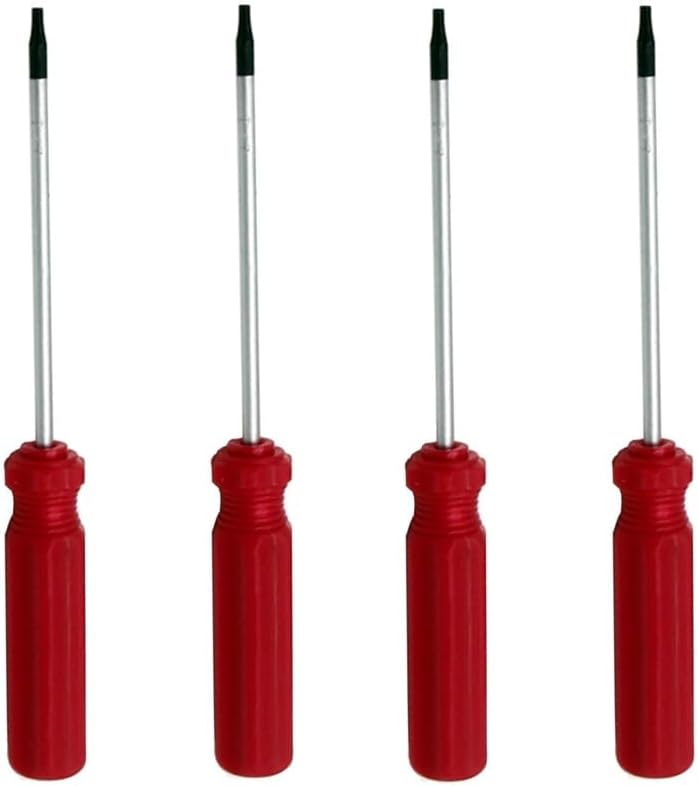 Präzisions-Schraubendreher-Set, 4-teiliger magnetischer Torx-Sicherheitsschraubendreher mit T6, T8, T9, T10 Torx-Schraubendreher, Reparatur-Werkzeugset für Laptops, Macbooks und andere Geräte (Gelb)