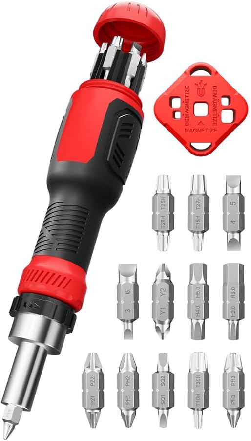 Ratschen Schraubendreher Set 26-in-1 mit Bits(Blue)