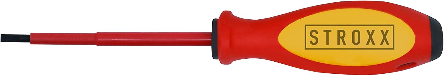 STROXX® Schraubendreher |Torx/PZ/PH/Schlitz/VDE| in verschiedene Größen | Schraubenzieher | Elektriker | Handwerker | Heimwerker | Industrie | Hobby (VDE Schlitz 4 x 100mm)