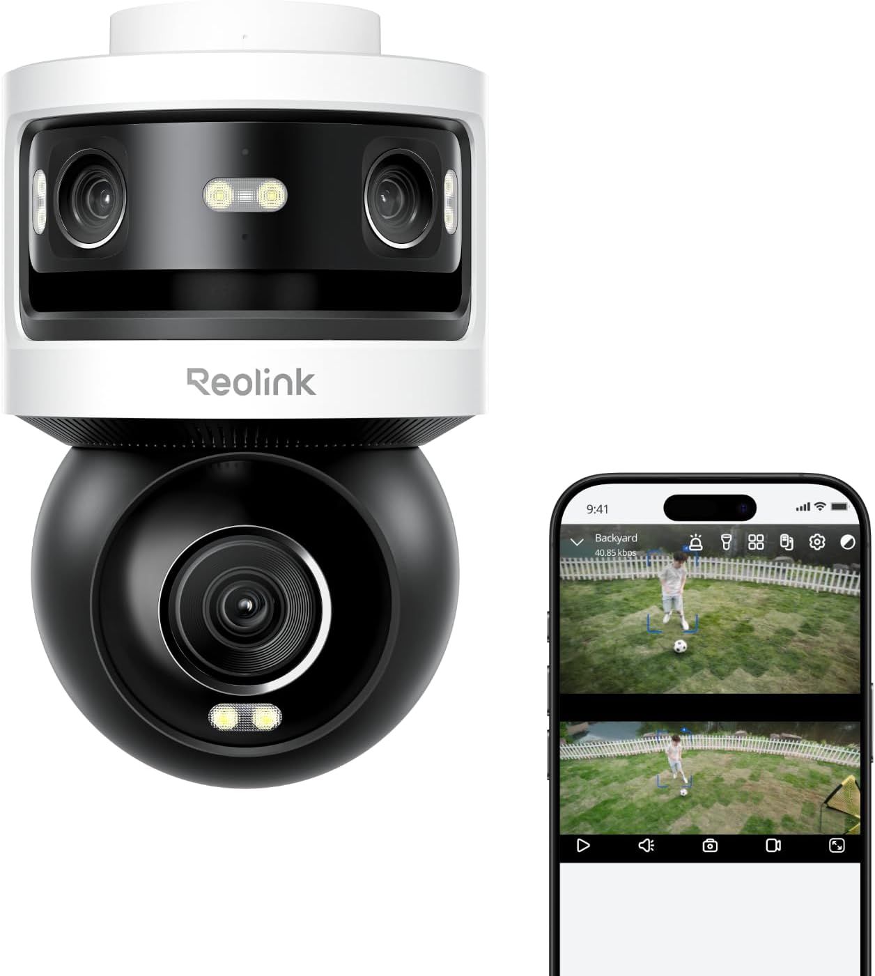 Reolink Dreifachobjektiv PoE Sicherheitskamera für Außenbereich,OMVI 3i PoE