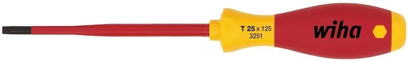 Wiha Schraubendreher SoftFinish® electric slimFix TORX® (36536) T10 x 100 mm für tiefliegende Schrauben, ergonomischer Griff für kraftvolles Drehen, Allrounder für Elektriker, VDE-geprüft, stückgeprüft