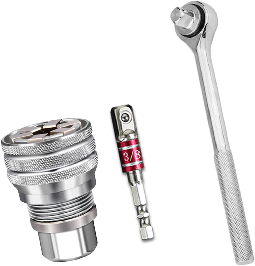 10–19 mm Sechskantmutter und Schrauben, Schraubendreher-Werkzeug für 3/8-Zoll-Antrieb, verstellbar, Universal-Steckschlüssel, Griffadapter, manueller Steckschlüssel