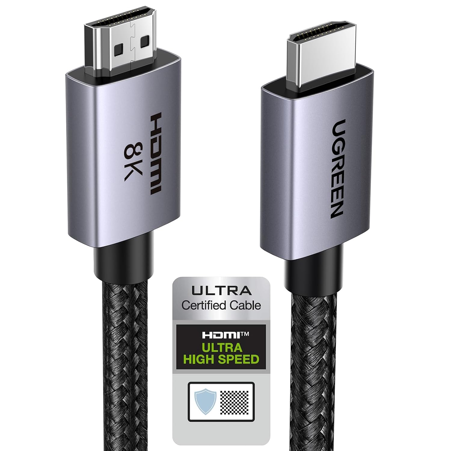 UGREEN HDMI 2.1 Kabel, 8K@60Hz, 4K@240Hz, HDMI zertifiziert, 48Gbps, 2M