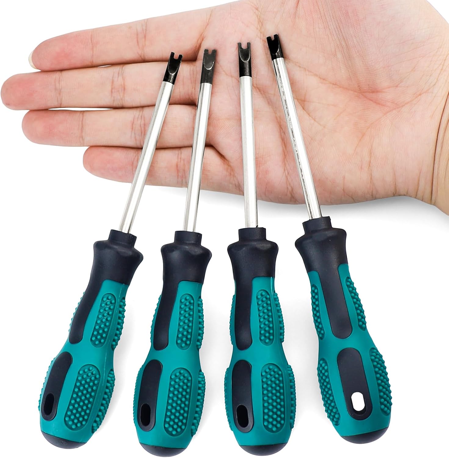 4 Stück U-Typ Spezial Schraubendreher M1.7 / M2.0 / M2.3 / M2.6 U Gabel Typ Magnetschraubendreher Multifunktions Handwerkzeug Kit Bits Magnetisch Schlitzschraubenzieher M-type Screwdriver