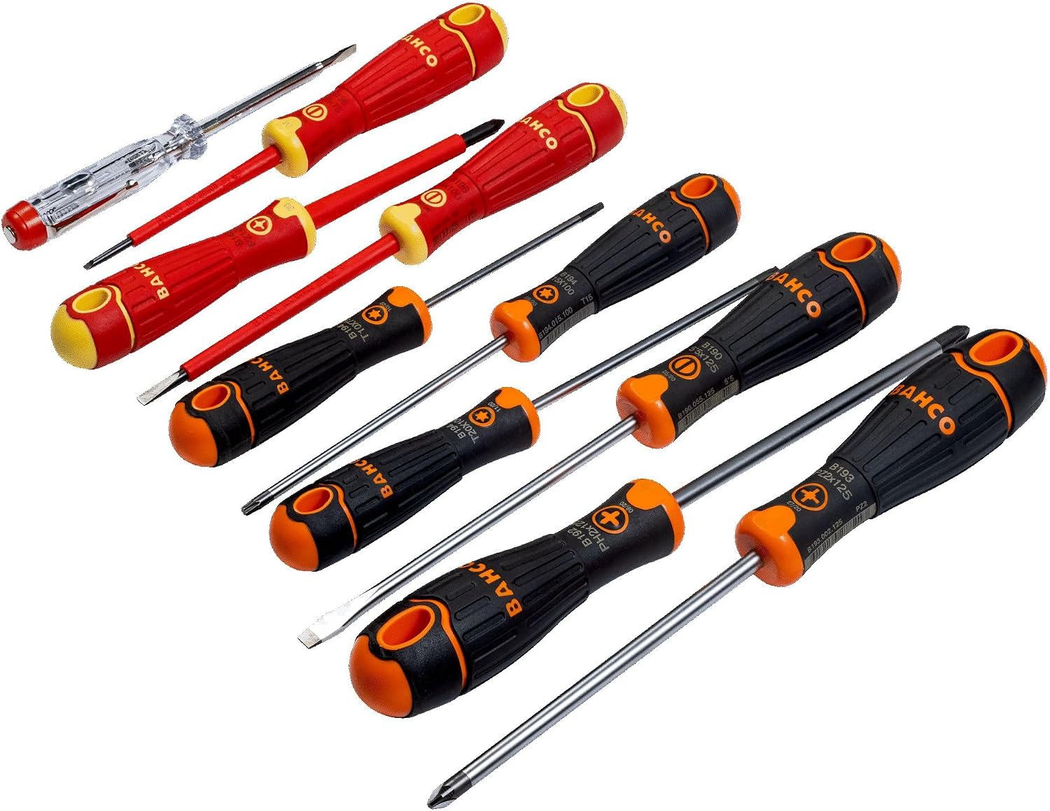 BahcoFit Schraubendrehersatz Schlitz/Phillips/Pozidriv/TORX® mit Gummigriff