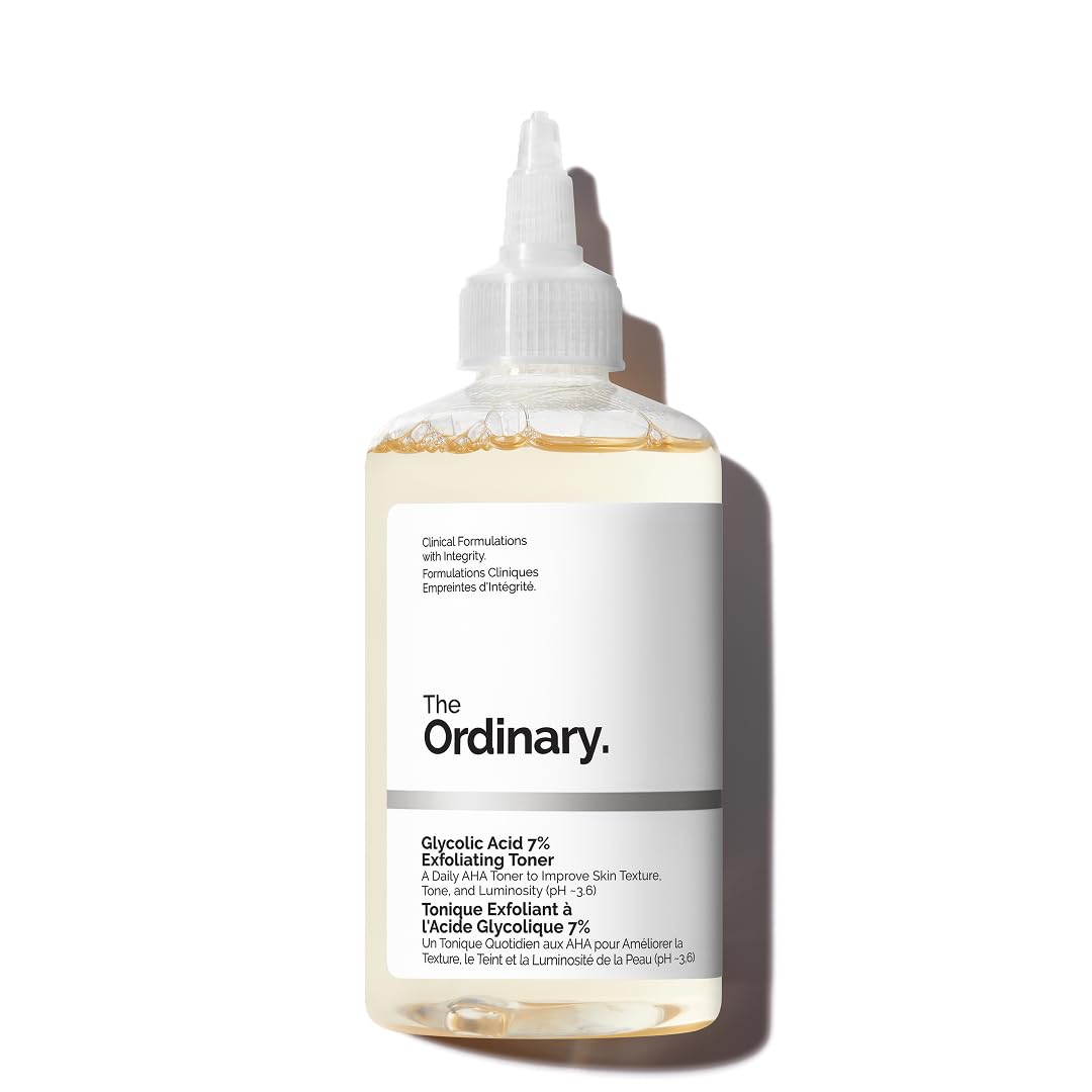 The Ordinary Glycolic Acid 7% Exfoliating Toner, Aufhellender und glättender täglicher Toner für einen gleichmäßigeren Hautton