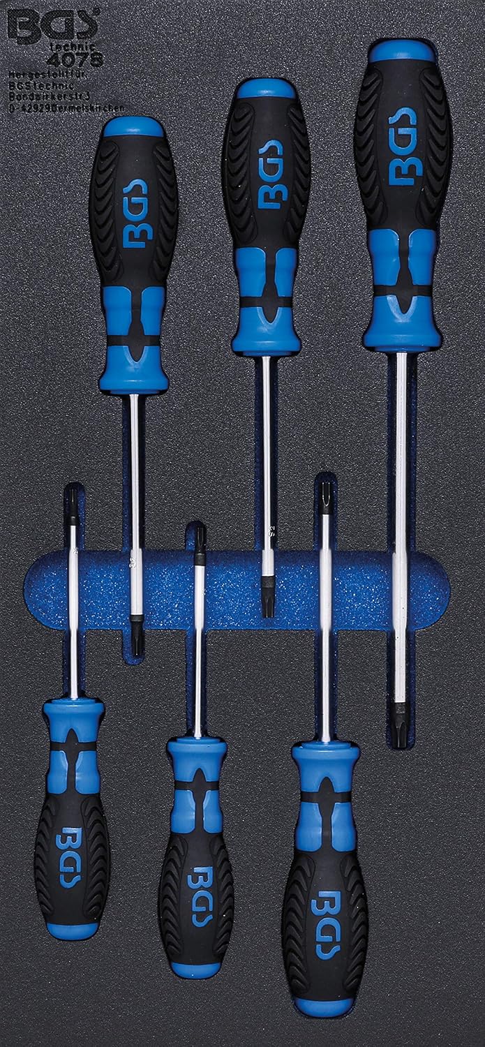 BGS 4078 | Werkstattwageneinlage 1/3 | Schraubendreher T-Profil (für Torx)