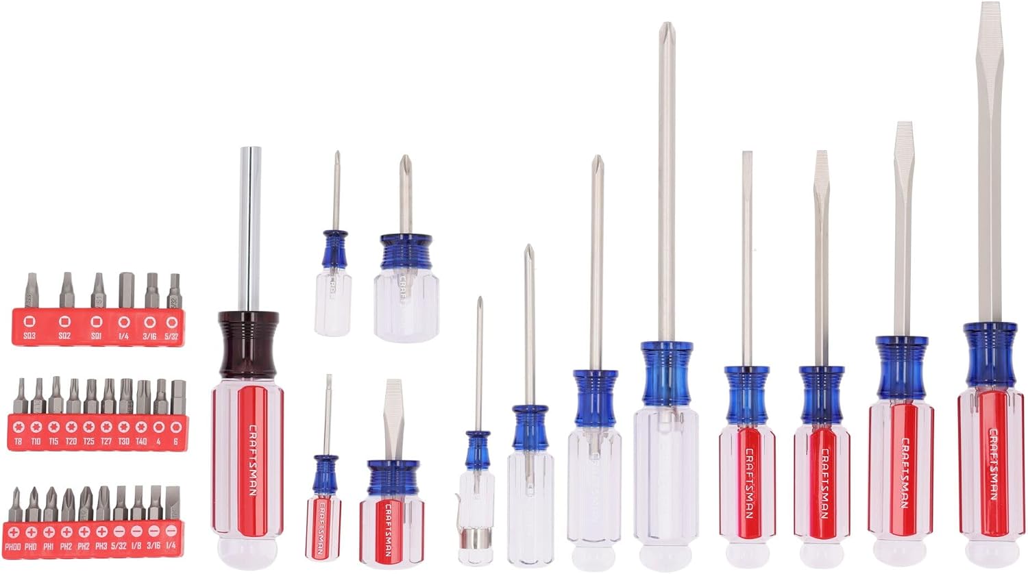 CRAFTSMAN Schraubendreher-Set, 39-teilig, langlebiger Acetat-Griff, Master-Kombination, Multi-Schraubendreher-Set (CMHT65180)