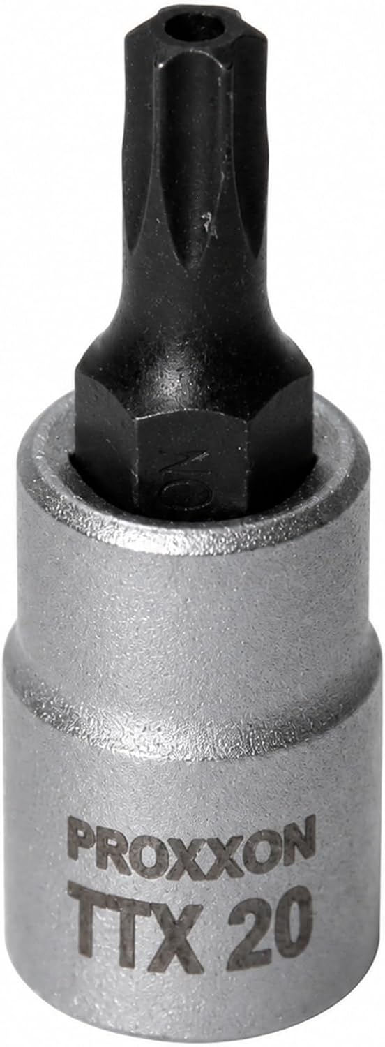 Proxxon 23758 Torx Einsatz TTX20 Antrieb 6,3mm (1/4") mit Stirnlochbohrung